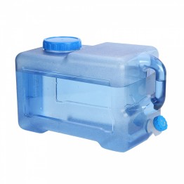 جركل ماء بلاستيك ازرق شفاف مستطيل سعة 18 لتر مع بزبوز السنيدي